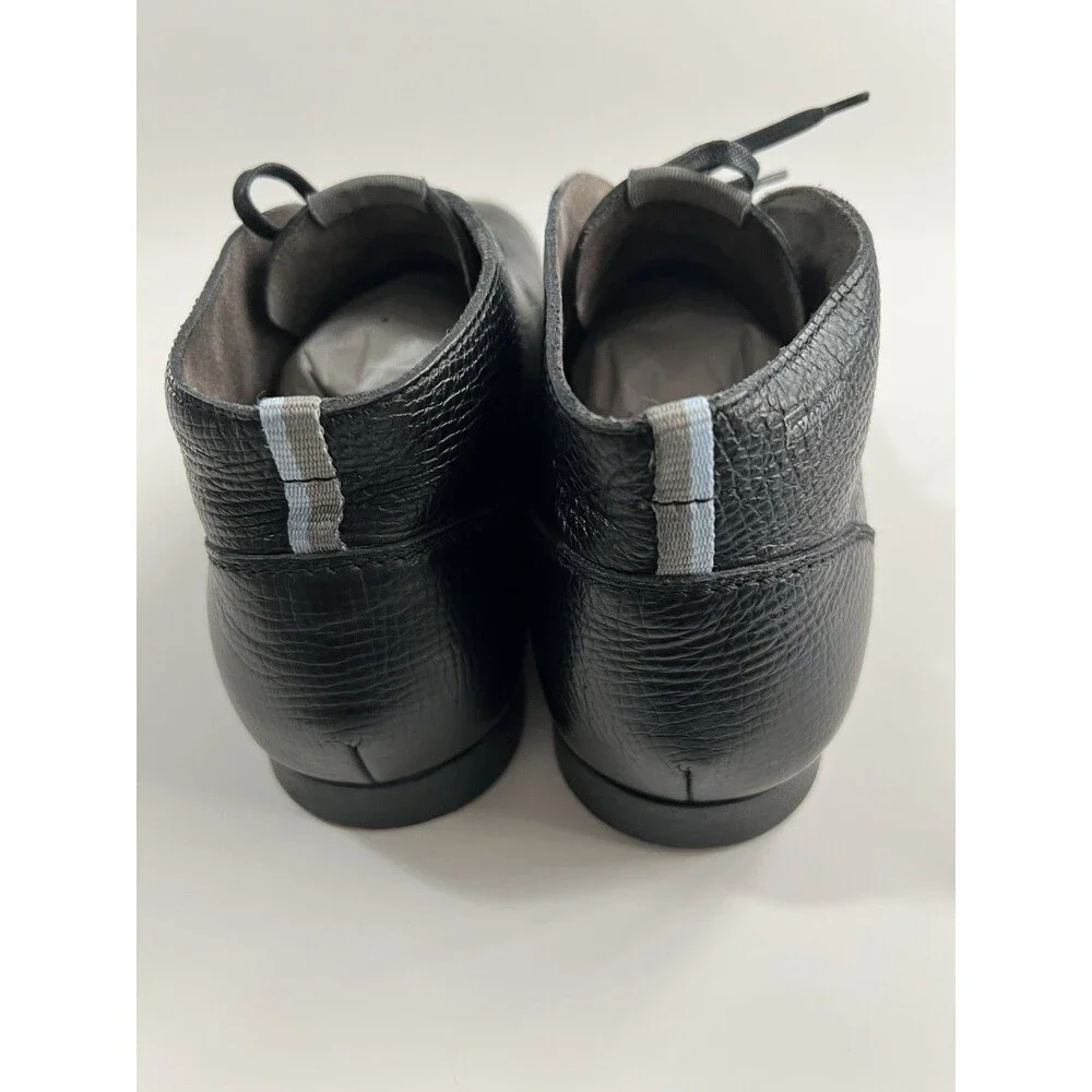 Salvatore Ferragamo World Men’s Black Leather Chukka Boots Round Toe Size 7.5